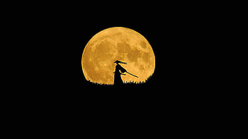 Samurai Dark Night Minimal , samurai, artist, artwork, digital-art, deviantart HD wallpaper