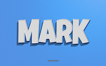 Mark, blue lines background, with names, Mark name, male names, Mark greeting card, with Mark name HD wallpaper