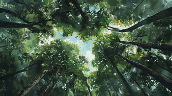 Emerald Canopy Serenity, canopy, tree, nature, green HD wallpaper