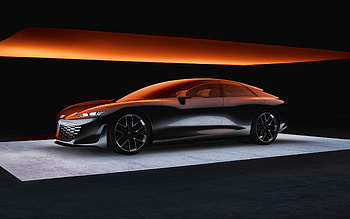 2021, Audi Grandsphere Concept, , front view, exterior, new black Grandsphere Concept, German cars, Audi HD wallpaper