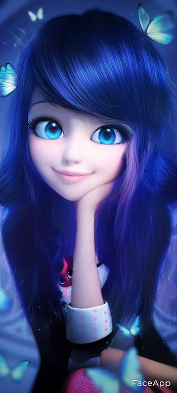 Mari with Long hair, anime HD phone wallpaper
