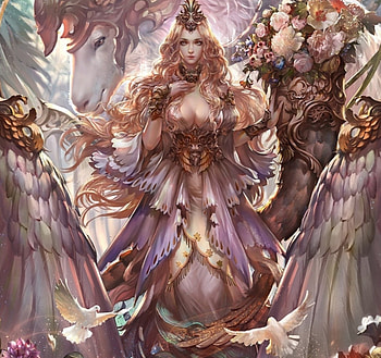 Amaltheia, cute, angel, long hair, dress, lady, abstract, blonde hair, fantasy woman, female, golden, sweet, art, girl, beautiful, woman, fantasy, pretty, flowers HD wallpaper