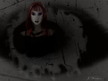 The Cathedral, scary, blue eyes, face, woman, big eyes HD wallpaper