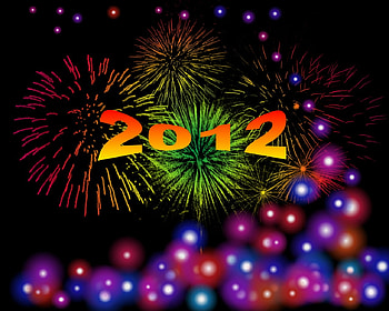 2012, fireworks, colors, new year HD wallpaper