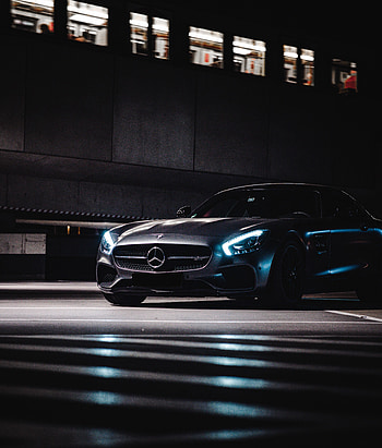 Luxurious car, black Mercedes-Benz HD phone wallpaper