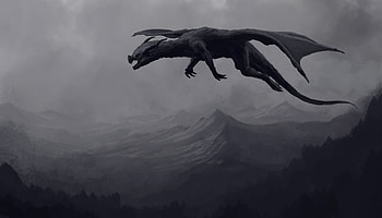 Big Giant Black Dragon , dragon, artist, artwork, digital-art, dark HD wallpaper
