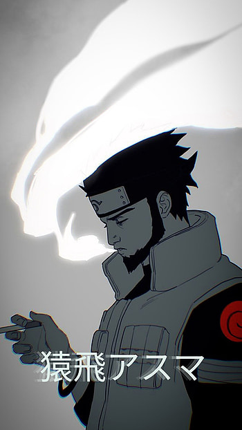 Sarutobi Asuma, naruto, sarutobiasuma, team10, japan, smoke, anime HD phone wallpaper
