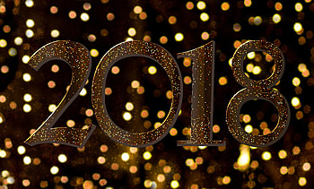 Happy New Year!, golden, black, craciun, christmas, card, 2018, new year HD wallpaper