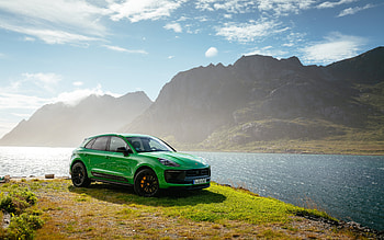 Porsche Macan GTS Sport, , front view, exterior, tuning Macan GTS, green Porsche Macan, German cars, Porsche HD wallpaper