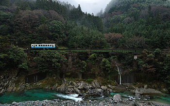 Nature, Rivers, Trees, Stones, Bridge, Railway HD wallpaper