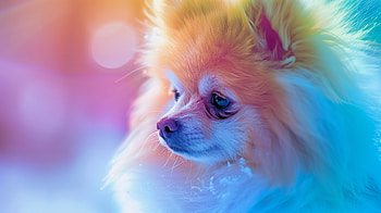 Colorful Pomeranian, Pomeranian HD wallpaper