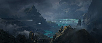 Arrival on Nova 7, Sci Fi, landscape HD wallpaper