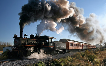 Train, rail, ancient, steam HD wallpaper