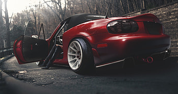 Mazda MX 5, Car, Stilettos, red, , legs HD wallpaper