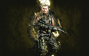 John Connor, Terminator, grunge art, Terminator characters, John Connor Terminator, green stone background HD wallpaper