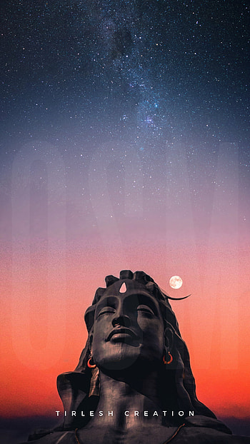 Adiyogi, atmosphere, sky, sadhguru, shiv, bholebaba HD phone wallpaper