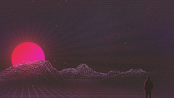 Retrowave Morning, retrowave, artist, artwork, digital-art, behance HD wallpaper