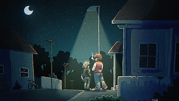Late Night Stories Night Smoke, artist, artwork, art, digital-art, house, love, couple, smoke, night, moon, deviantart HD wallpaper