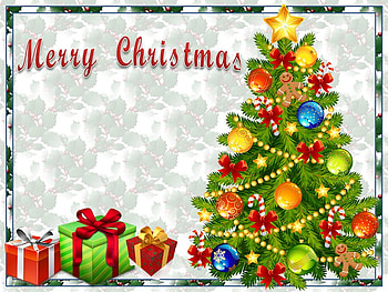 Merry Christmas, decoration, holiday, box, light, christmas, present, gift, tree HD wallpaper