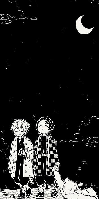Demon slayer, art, moon, anime HD phone wallpaper