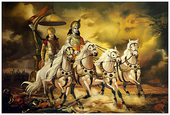 Avercart Lord Krishna and Arjun in Mahabharata Poster inch Unframed: Buy Online in Macedonia at desertcart, Arjun Mahabharat HD wallpaper