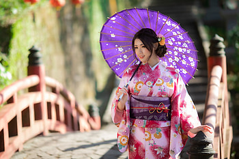 Umbrella, model, lady, pretty HD wallpaper