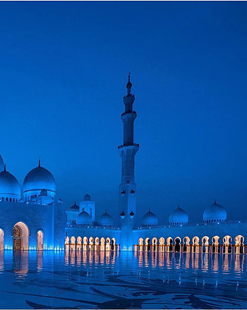 Grand masque abu dhabi, sky, art HD phone wallpaper