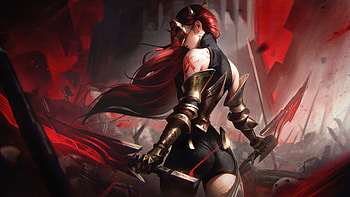 Wolf Katarina, katarina-league-of-legends, league-of-legends, games, artist, artwork, digital-art, ai, video-games, artstation HD wallpaper
