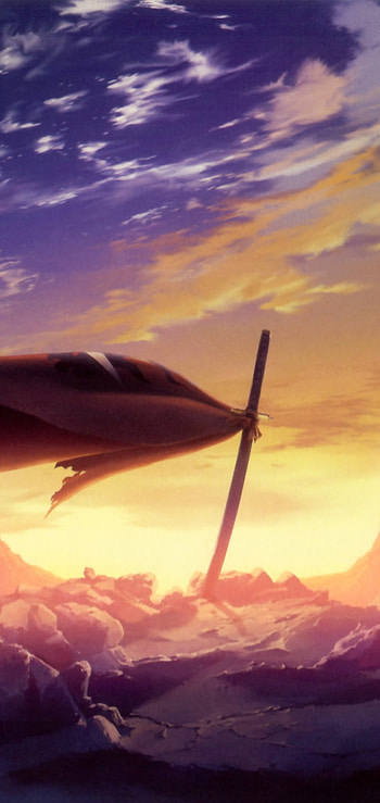 Gurren Lagann Sword Sunset – Epic Anime Weapon, weapon, sword, Anime, Tengen Toppa Gurren Lagann, anime sunset HD phone wallpaper