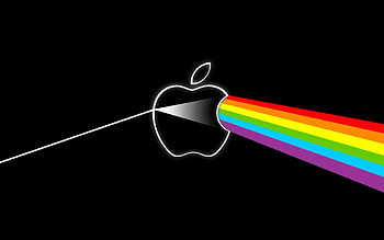 Rainbow, abstrcat, apple, rainbow colors HD wallpaper