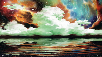anime, Nature, Clouds, Water / and Mobile Backgrounds HD wallpaper