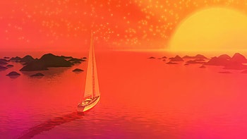 Boat Relaxing Minimal Morning, boat, minimalism, minimalist, artist, artwork, digital-art, deviantart HD wallpaper