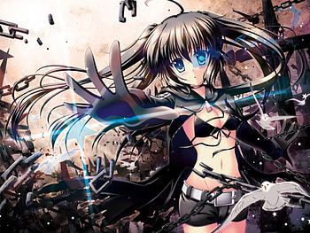 Black Rock Shooter, anime, pigtail, girl, female HD wallpaper