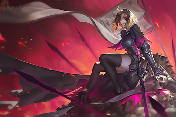 Fate Grand Order Jeanne Darc Alter Artwork, fate-grand-order, anime-girl, anime, artwork, artist, digital-art, artstation HD wallpaper