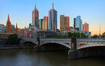 Cities, Rivers, Building, Skyscrapers, Bridge, Melbourne, Yarra HD wallpaper
