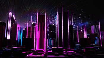 Futuristic city, Glow in the Dark HD wallpaper