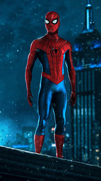 Spiderman, red, electric blue HD phone wallpaper