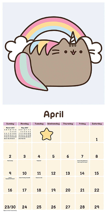 Pusheen the Cat 2017 Wall Calendar: Claire Belton: 0050837355569: Amazon.com: Books HD phone wallpaper