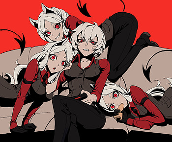 Malina (Helltaker), Helltaker, Video Game, Cerberus (Helltaker) HD wallpaper