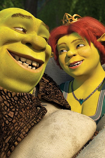 Shrek and Princess Fiona, Animated love, Fairytale couple, On-screen magic HD phone wallpaper