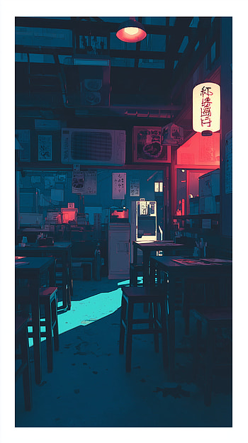 Lofi Japanese Anime Shop Night Scene , lofi, shop, Japanese, Anime HD phone wallpaper