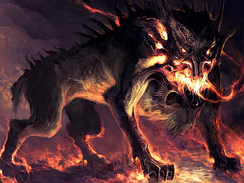 dark werewolf, big, werewolf, evil, werewolf from hell, dark, dangerous HD wallpaper