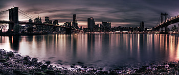 Multi Monitor Dual Screen bridges architecture buildings skyscrapers . HD wallpaper