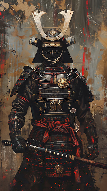 Samurai Splendor: A Japanese Warrior, Japanese, samurai, armor, sword, battle HD phone wallpaper