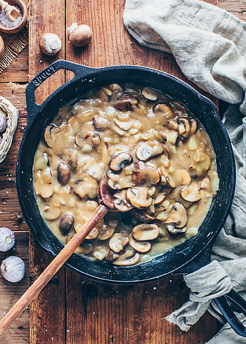 Vegan mushroom stroganoff, Creamy delight, Easy recipe, Plant-based goodness HD phone wallpaper