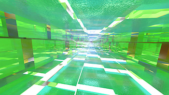 Lime Green Glass Tunnels, glass, lime, green, light, bright, Abstract, 3D, abstract green, Abstract glass HD wallpaper