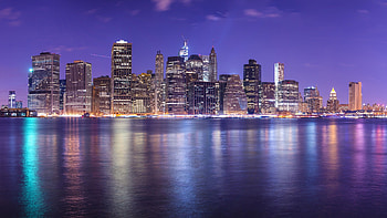 Manhattan Skyline, Travels, New York City, Nightscape HD wallpaper