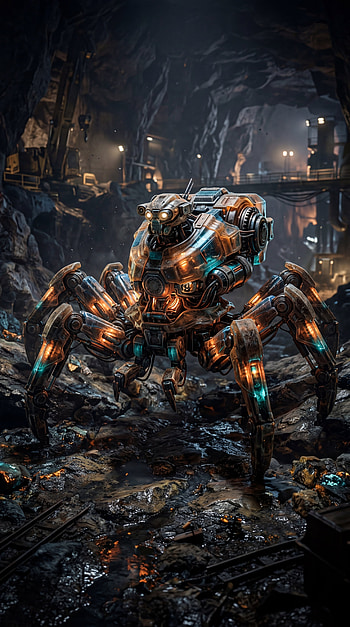 Ironweb Sentinel — Spider Mech HD phone wallpaper