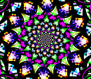 Abstract, Multicolored, Motley, Pattern, Fractal, Kaleidoscope HD wallpaper