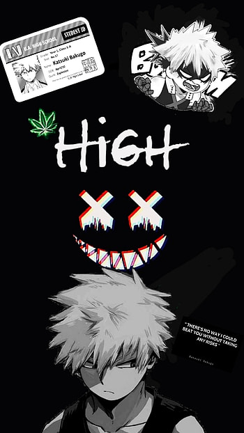 Bakugo, art, white, mha, black, anime HD phone wallpaper